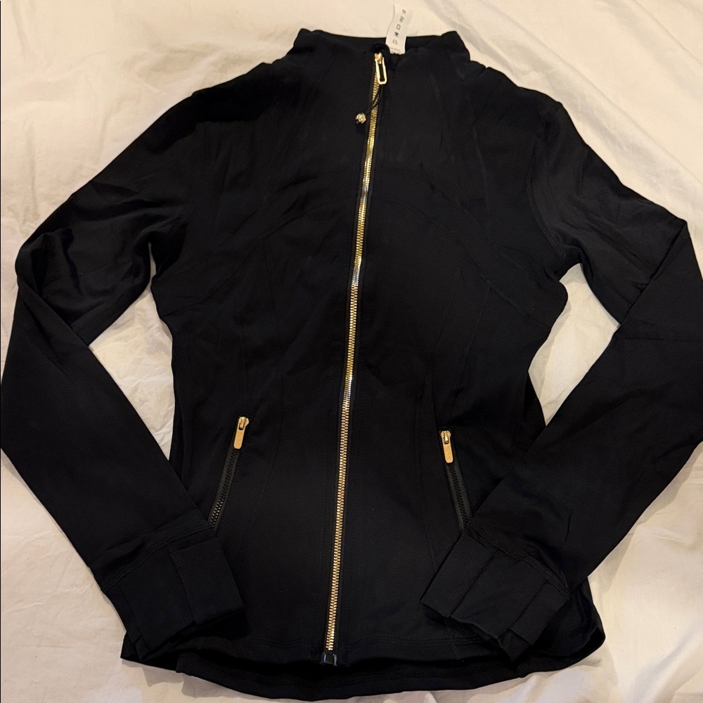 lululemon athletica Black Utility Jacket with Gold Accents